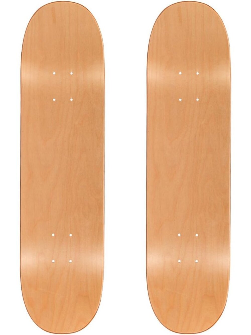 2PCS 31x8 Inch Blank Skateboard Decks - 7-Layer Maple, Double-Kick Design